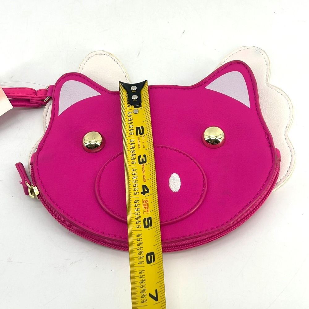 Luv Betsey by Betsey Johnson Flying Pig Coin Purse Wristlet Fuchsia LBKIIT3D NWT - Picture 3 of 7